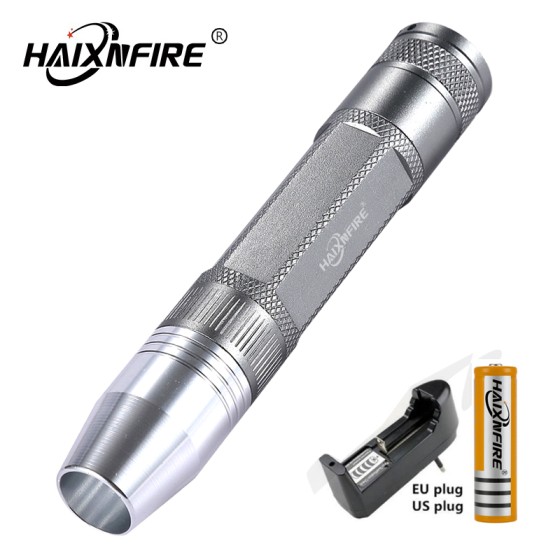 Haixnfire HG001 yellow light flashlight professional identification lamp 18650 charging
